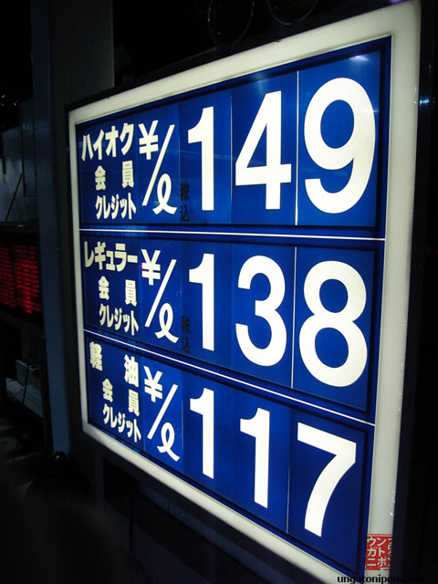 Precios de la gasolina en Japón