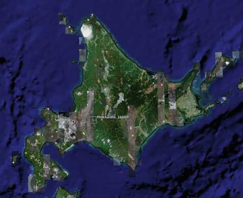 Hokkaido en Google Earth