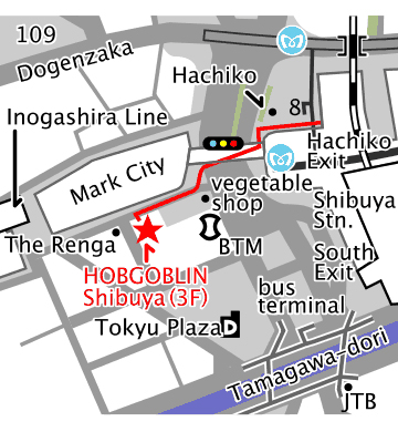Mapa de Shibuya