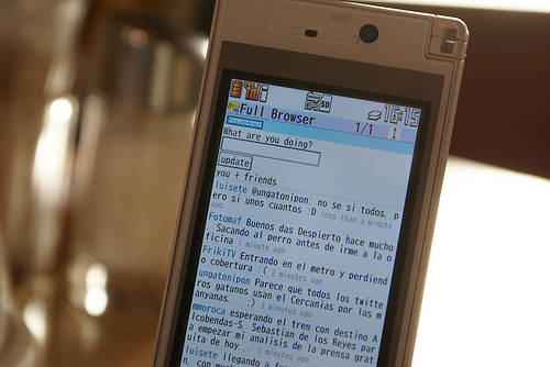 Twitter en mi móvil