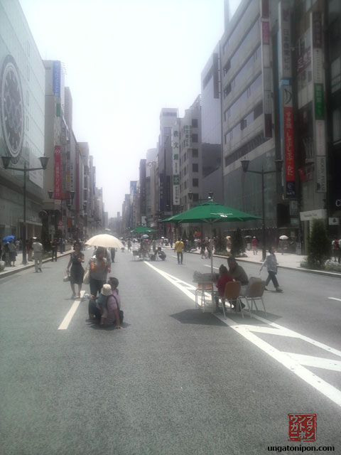 Ginza libre de coches en Sábado