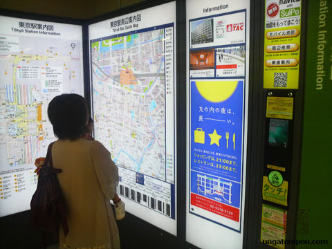 Mapa con acceso Suica en Tokio