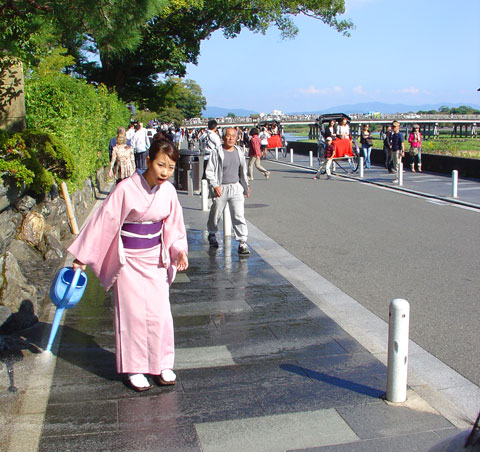 Uchimizu en Arashiyama