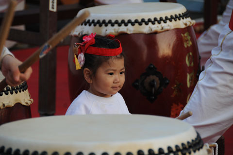 Niña en el Taiko Matsuri