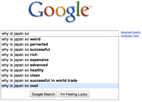 Google sugiere búsquedas