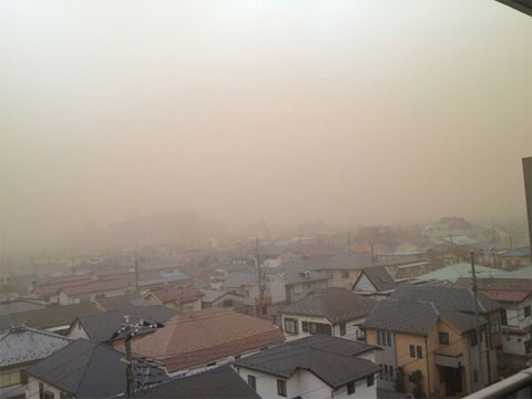 Tormenta de polvo en Saitama