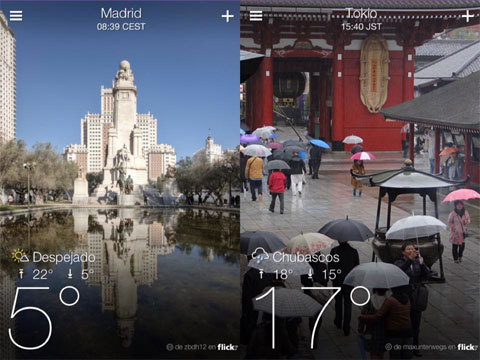 El Tiempo en Madrid y Tokio