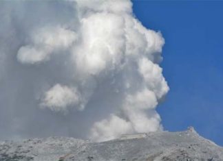 Erupción en el Mt. Ontake