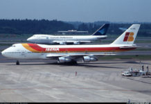Un B747 de Iberia en Narita