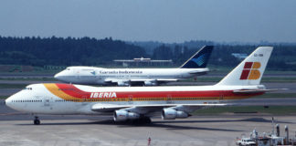 Un B747 de Iberia en Narita