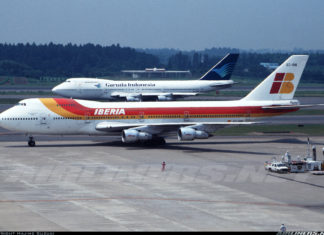 Un B747 de Iberia en Narita
