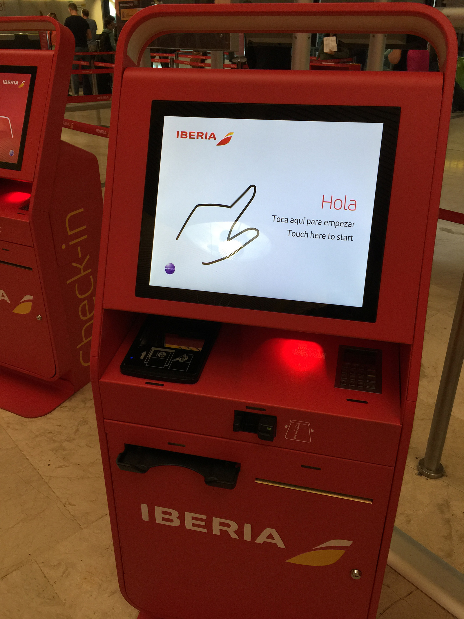 Máquinas de check-in automático en Madrid Barajas