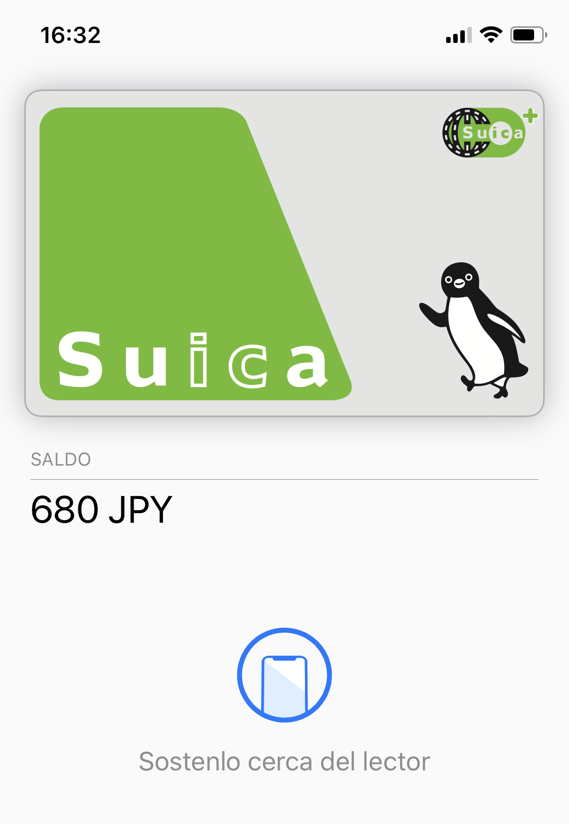 Suica en el iPhone con 680 yen