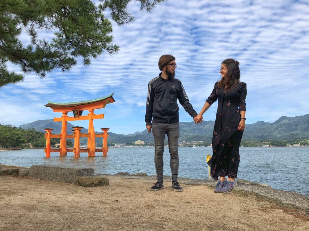 Pili y Carlos en Miyajima