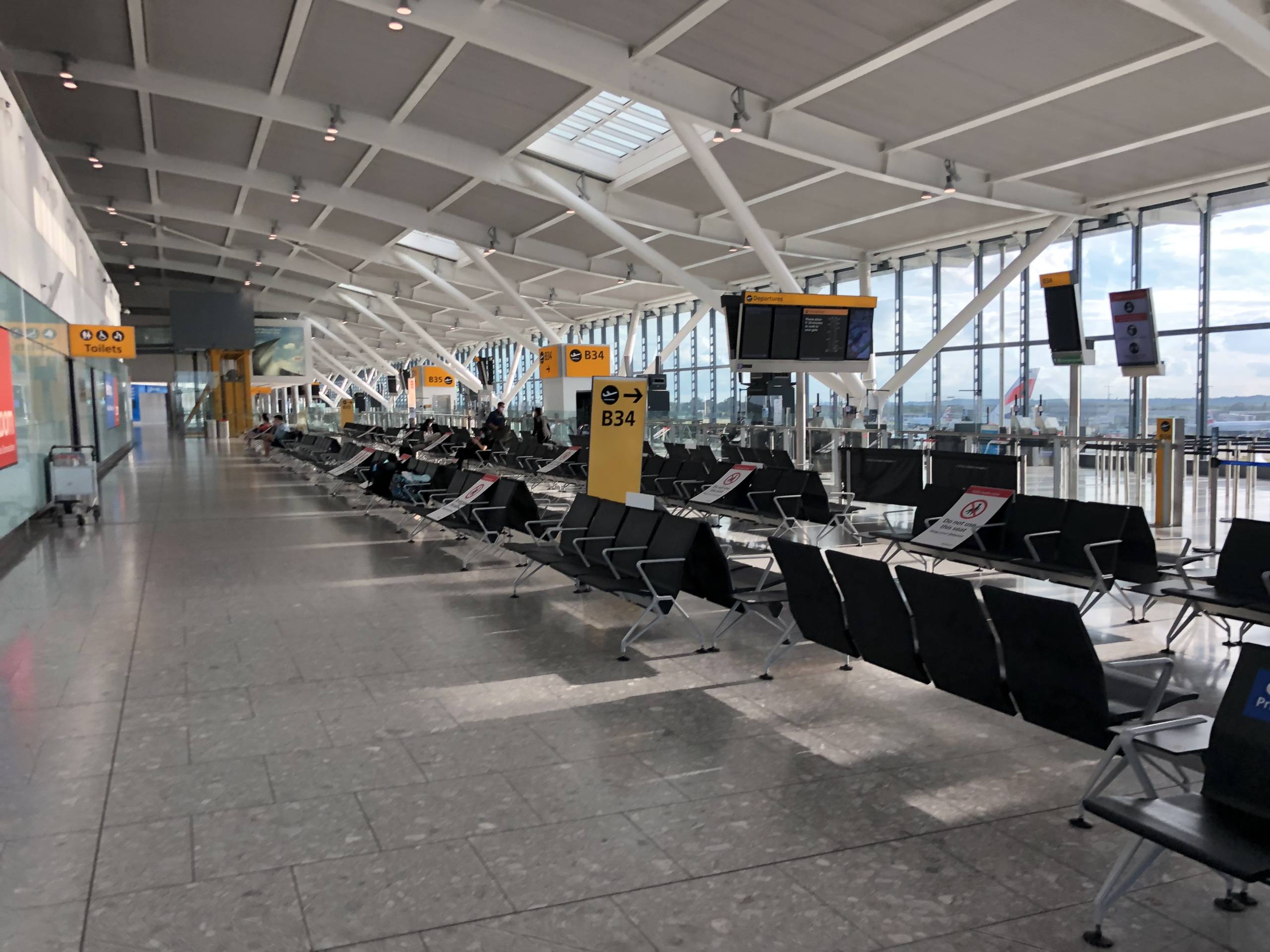 Terminal 5 del Aeropuerto de Heathrow vacía durante la pandemia
