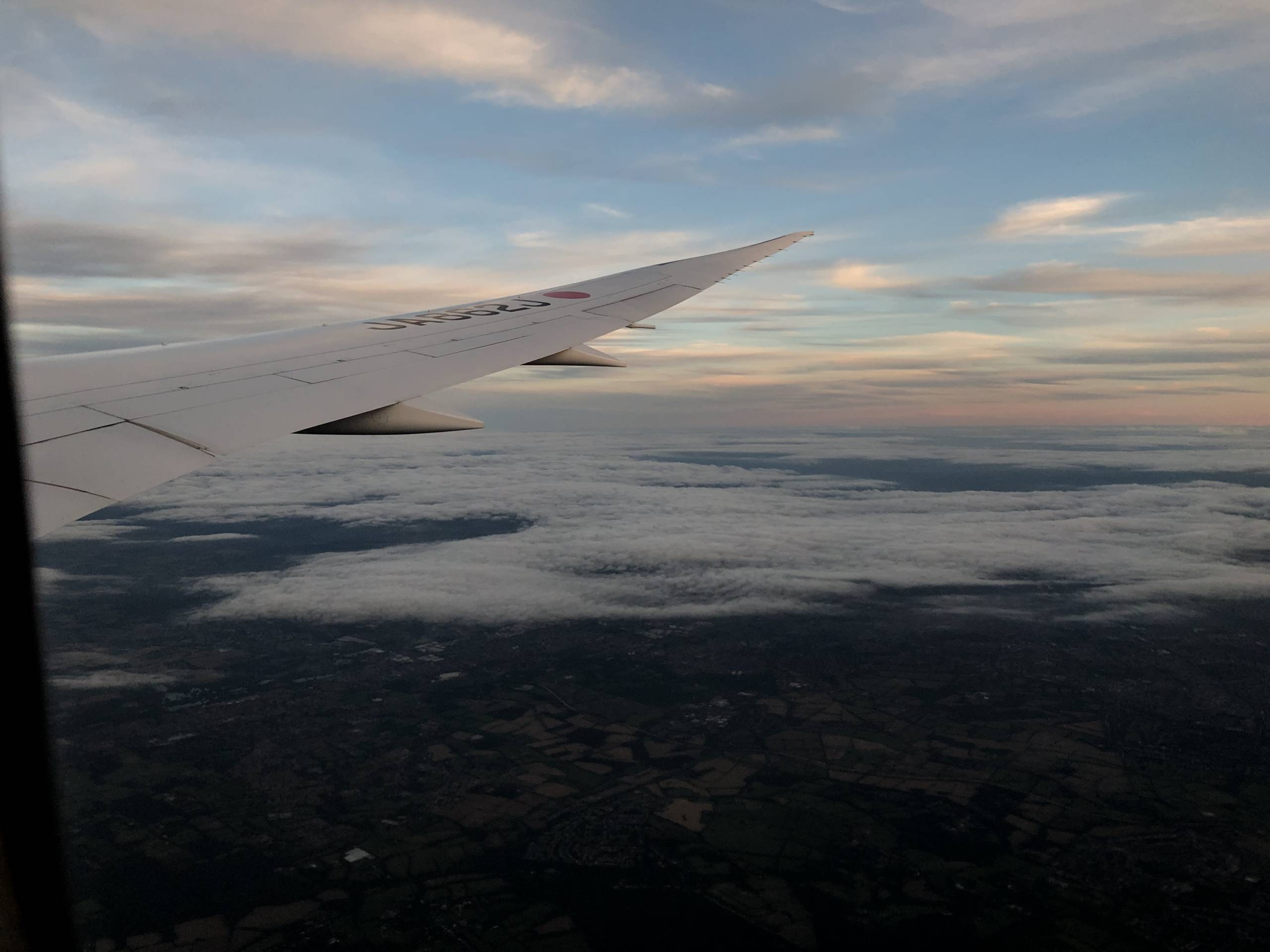 Volando en un B787 de Londres a Tokio