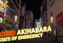 Akihabara por la noche vacía de vente (vídeo)