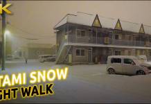 Paseo por la nieve en Kitami, Hokkaido